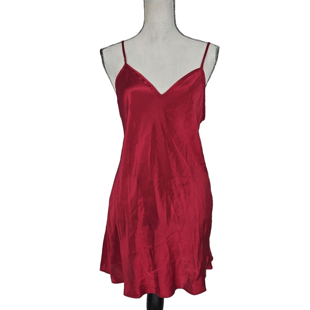 NWT In Bloom By Jonquil Red Chemise Slip Nightgown Medium